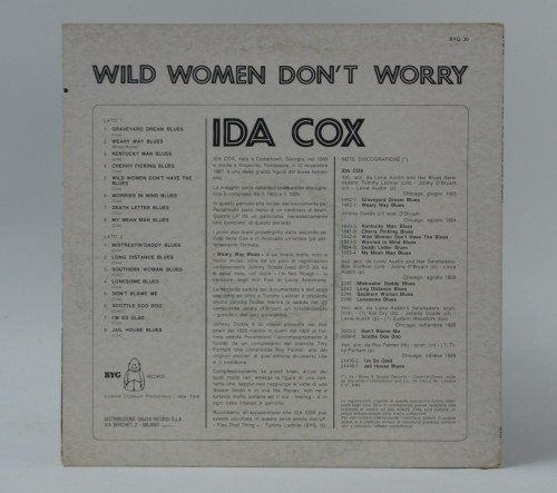 IDA COX - "WILD WOMEN DON'T WORRY" 1971 Italy