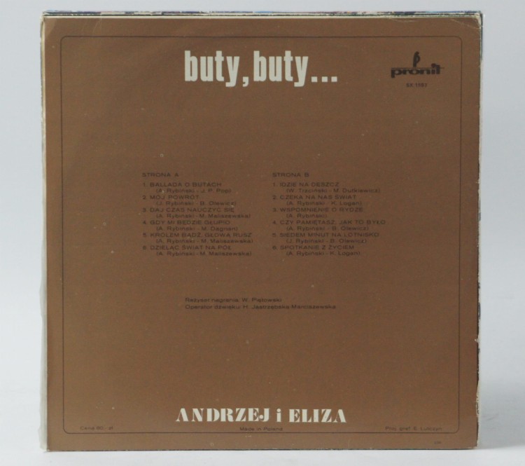 Winyl ANDRZEJ I ELIZA - "BUTY, BUTY..." 1978 Poland