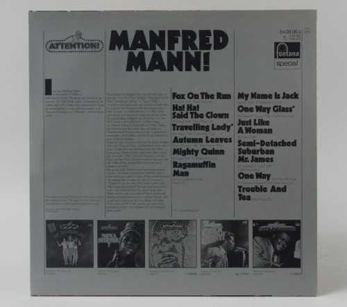 Winyl MANFRED MANN - "ATTENTION! MANFRED MANN!" 1973 Germany