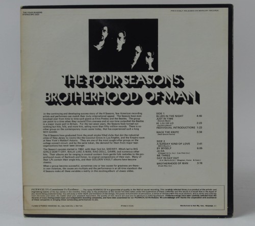 Winyl THE FOUR SEASONS - "BROTHERHOOD OF MAN" 1972 US