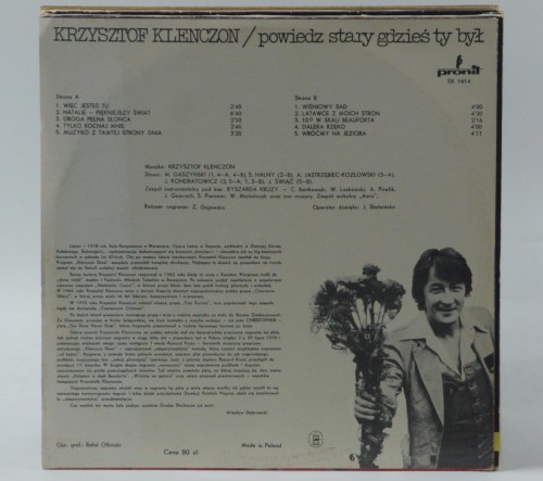 KRZYSZTOF KLENCZON - "POWIEDZ STARY GDZIEŚ TY BYŁ"