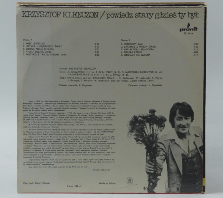 KRZYSZTOF KLENCZON - "POWIEDZ STARY GDZIEŚ TY BYŁ"