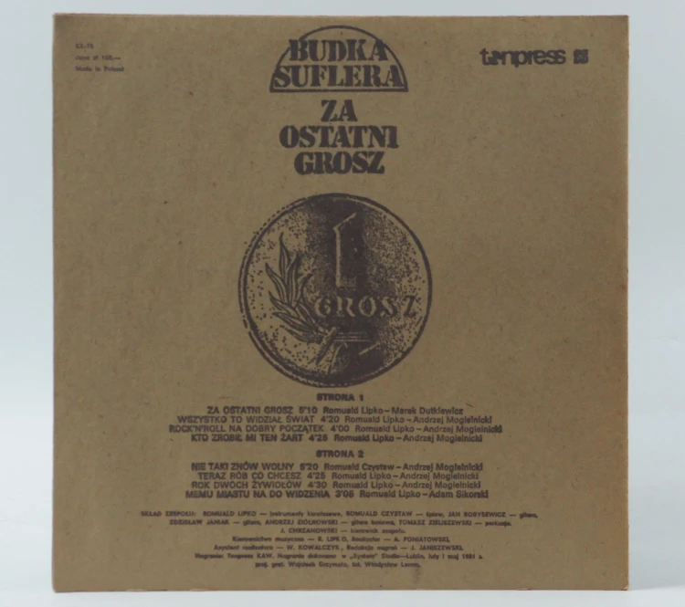 BUDKA SUFLERA - "ZA OSTATNI GROSZ"