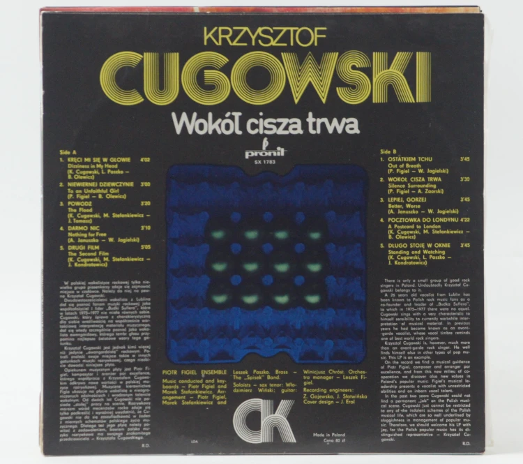 KRZYSZTOF CUGOWSKI, PIOTR FIGIEL ENSEMBLE - "WOKÓŁ CISZA TRWA"
