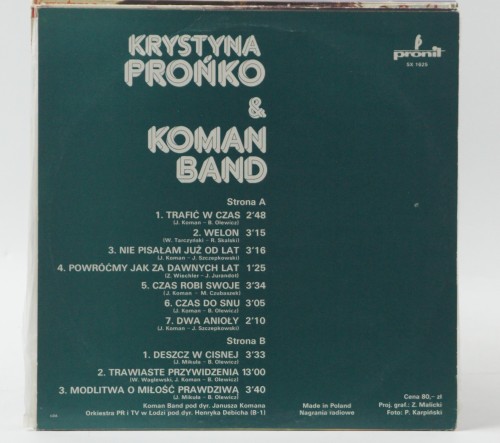 KRYSTYNA PROŃKO - "DESZCZ W CISNEJ"