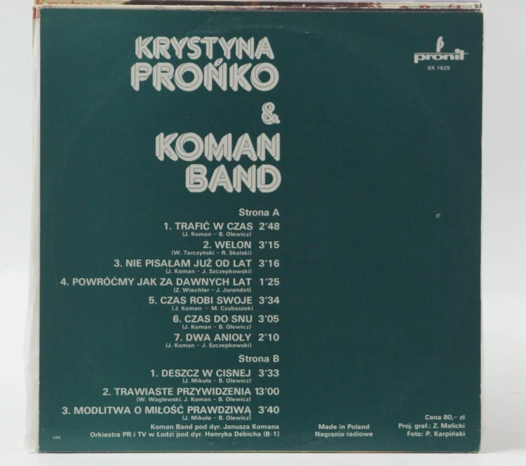 KRYSTYNA PROŃKO - "DESZCZ W CISNEJ"