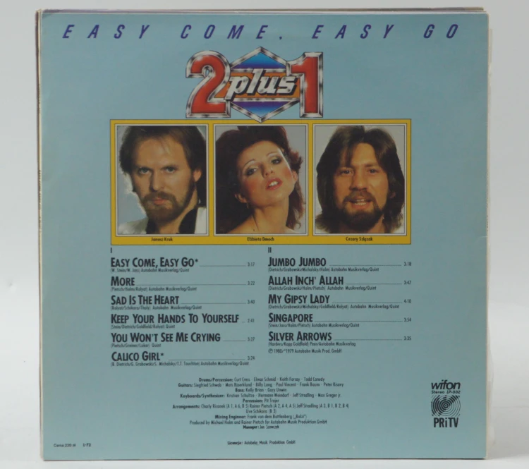 2 PLUS 1 - "EASY COME, EASY GO"