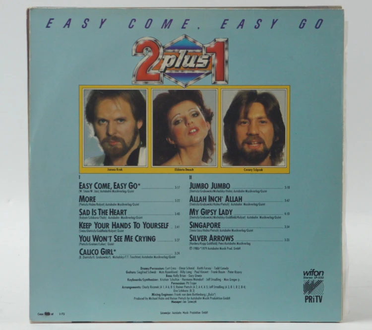 2 PLUS 1 - "EASY COME, EASY GO"