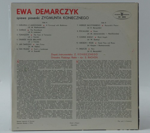 EWA DEMARCZYK - "ŚPIEWA PIOSENKI ZYGMUNTA KONIECZNEGO"