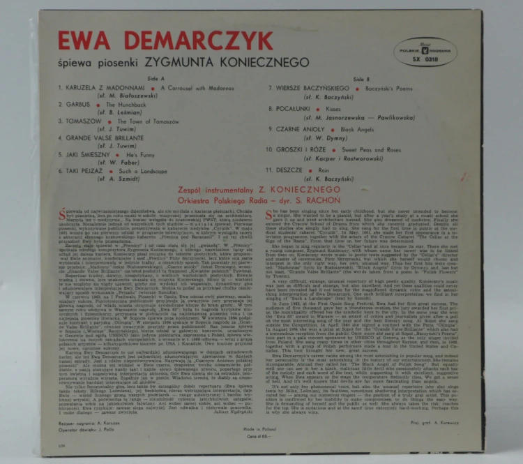 EWA DEMARCZYK - "ŚPIEWA PIOSENKI ZYGMUNTA KONIECZNEGO"