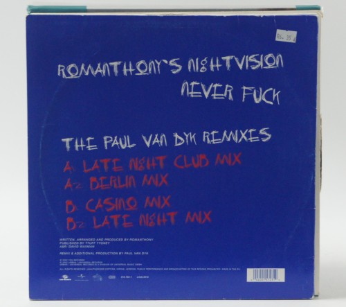 ROMANTHONY'S NIGHTVISION - "NEVER FUCK (THE PAUL VAN DYK REMIXES)"
