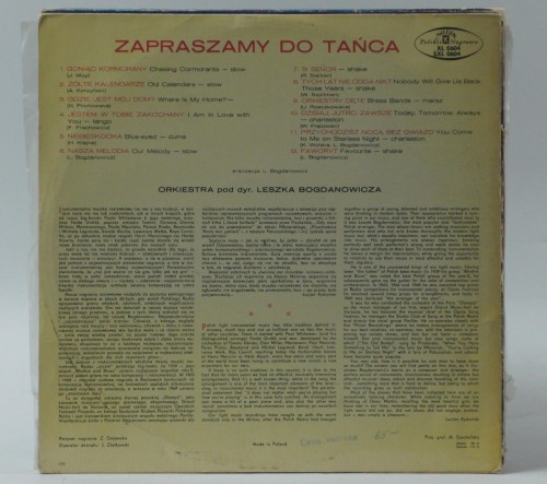 ORKIESTRA POD DYR. LESZKA BOGDANOWICZA - "ZAPRASZAMY DO TAŃCA"