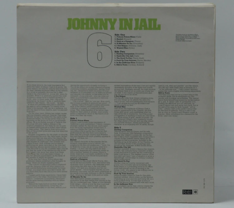 JOHNNY CASH - "JOHNNY IN JAIL"