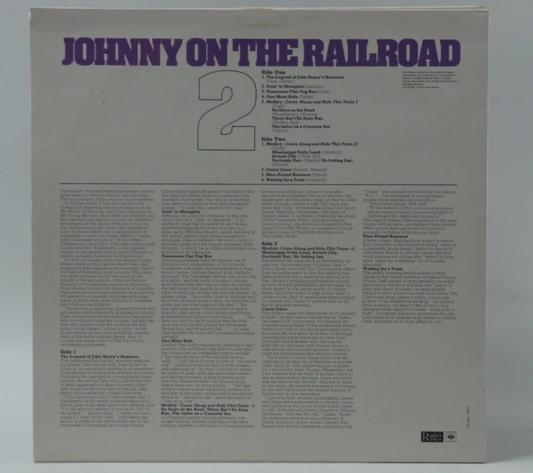 JOHNNY CASH - "JOHNNY ON THE RAILROAD"